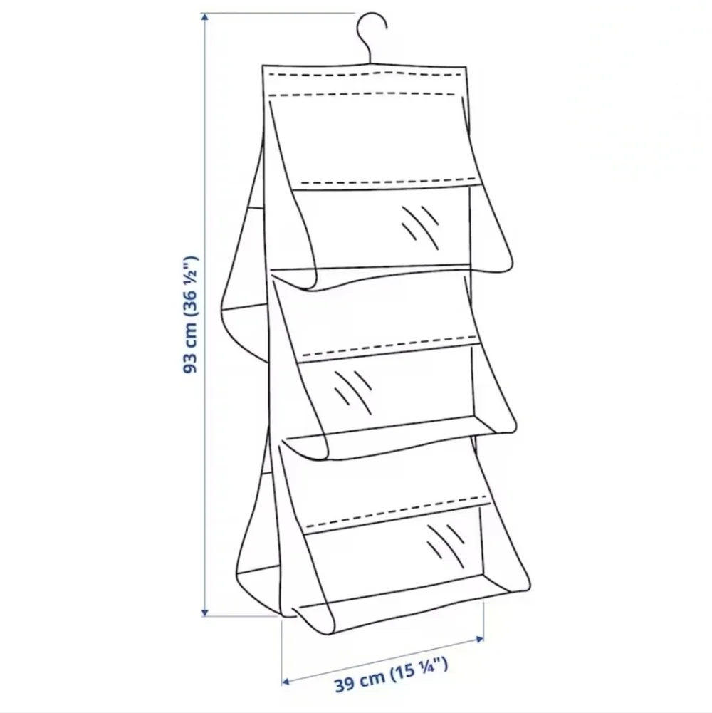 Ikea SKUBB Hanging handbag organizer dark gray
